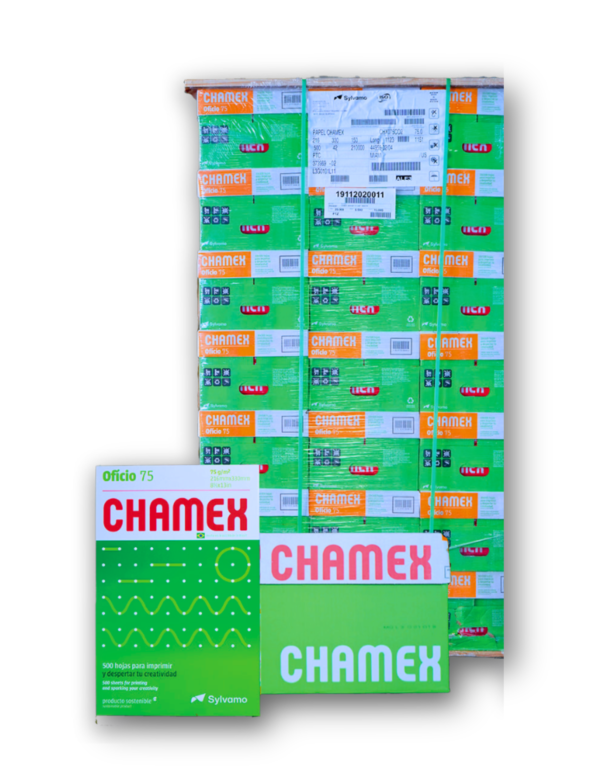 bultos de resma papel oficio CHAMEX 8.5x13 de alta calidad