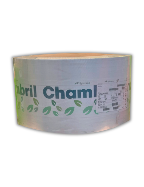Bobinas Papel Bristol 150G CHAMBRIL Ancho 66cm Core 3” Peso promedio de bobina 600 kg Venta por tonelada Bobinas de papel Bristol 150G CHAMBRIL, ancho 66cm, core 3”, peso promedio de 600 kg
