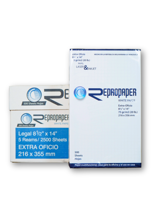 Bulto de resma de papel doble carta Repropaper